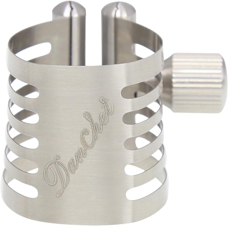 Danchet Stainless Steel Ligature for Soprano Saxophone- Soprano Saxophone Ligature with Adjustable Screws - Durable and Secure Ligature Retainer… - Image 1